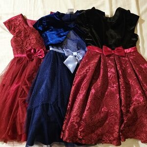 Lot of 3 Girl's Formal Dresses: Size 6